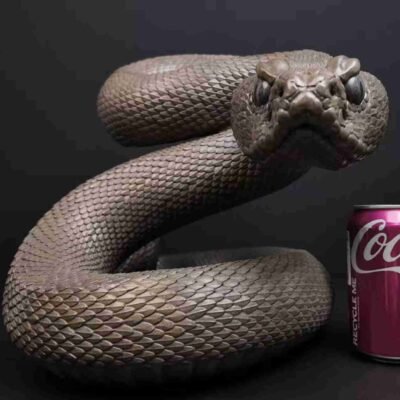 The Coiled Rattlesnake – Handcrafted Solid Brass Sculpture, “The Silent Guardian,” Symbol of Wisdom & Renewal