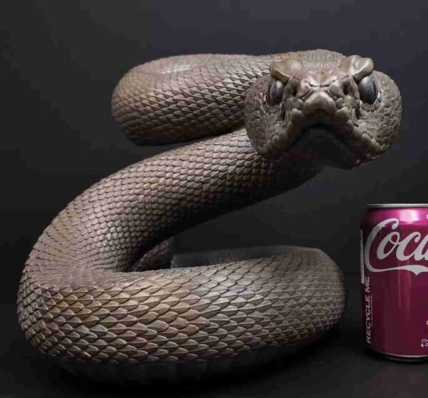 The Coiled Rattlesnake – Handcrafted Solid Brass Sculpture, “The Silent Guardian,” Symbol of Wisdom & Renewal