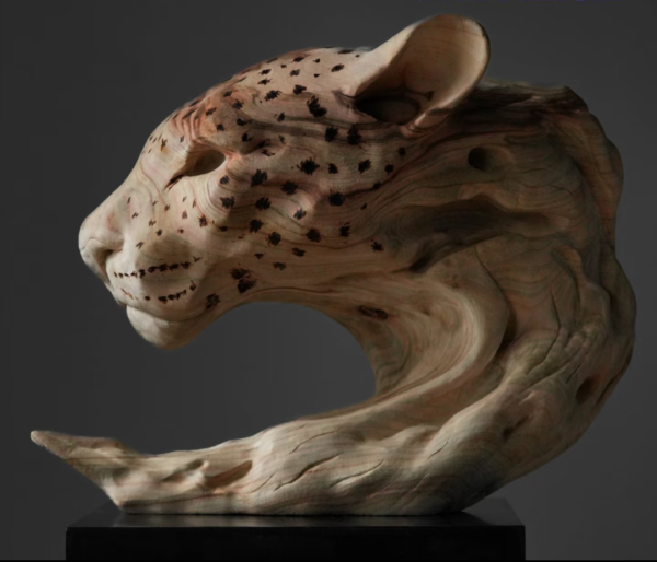 Leopard Head – Handcrafted Sculpture, “The Gaze of the Forest,” Original Design by Phạm Tuấn, Global Exclusive