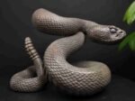 The Coiled Rattlesnake – Handcrafted Solid Brass Sculpture, “The Silent Guardian,” Symbol of Wisdom & Renewal