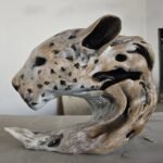 Leopard Head – Handcrafted Sculpture, “The Gaze of the Forest,” Original Design by Phạm Tuấn, Global Exclusive