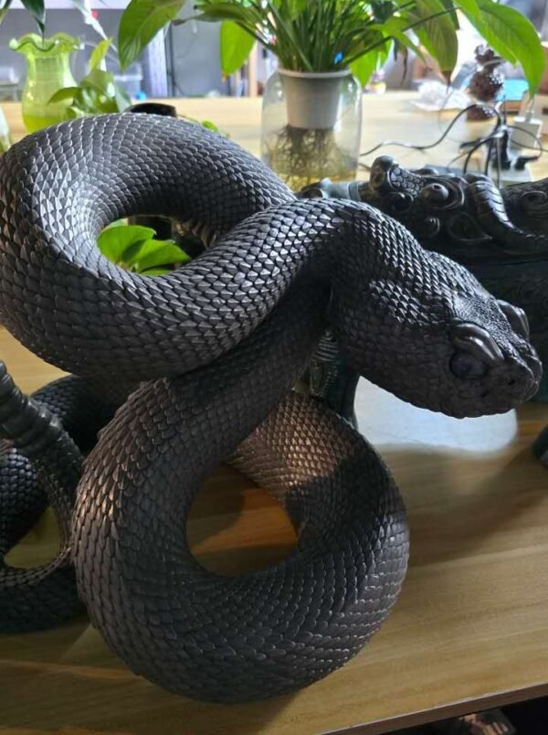 The Coiled Rattlesnake – Handcrafted Solid Brass Sculpture, “The Silent Guardian,” Symbol of Wisdom & Renewal