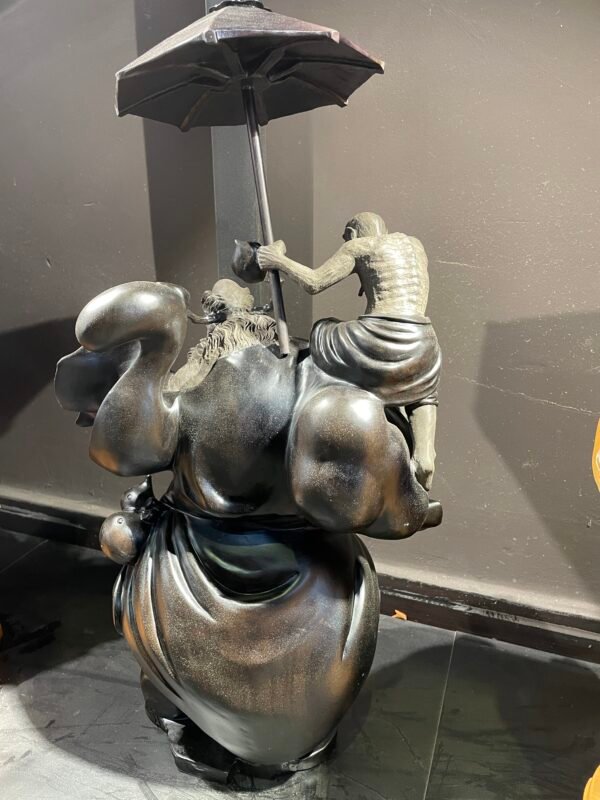 Zhong Kui – Handcrafted Solid Wood Sculpture, “The Demon Queller,” Black Myth: Zhong Kui