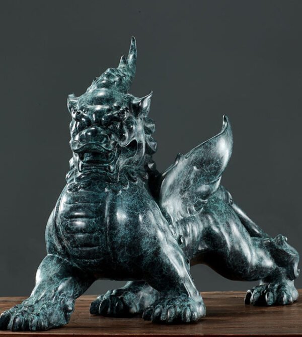 The Pixiu – Handcrafted Solid Bronze Sculpture, “The Wealth Guardian”