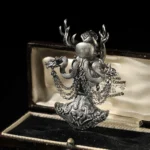 The Dragon Mother Pendant – Handcrafted 925 Silver & Crystal Mythological Necklace