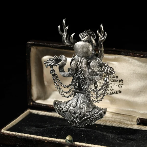 The Dragon Mother Pendant – Handcrafted 925 Silver & Crystal Mythological Necklace