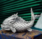 The Dragon-Fish - Handcrafted Solid Sterling Silver Sculpture, “From Carp to Dragon,” Auspicious Symbol of Transformation & Success