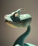 The Zodiac Serpent – Handcrafted Solid Bronze Sculpture, “The Charming Trickster”