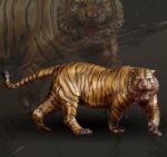The Golden Tiger – Handcrafted Solid Brass Sculpture, “Walking with Majesty,”
