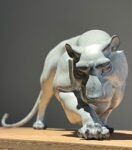 The Tiger – Poised to Strike, Handcrafted Solid Brass Sculpture