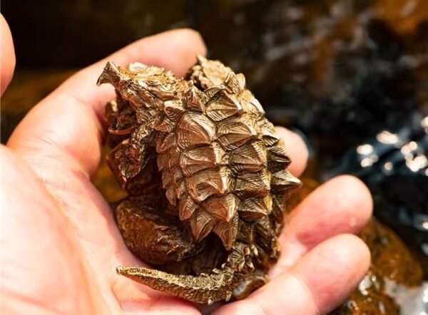 The Alligator Snapping Turtle – Handcrafted Solid Bronze Miniature Sculpture