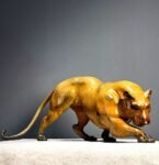 The Tiger – Poised to Strike, Handcrafted Solid Brass Sculpture