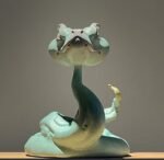 The Zodiac Serpent – Handcrafted Solid Bronze Sculpture, “The Charming Trickster”