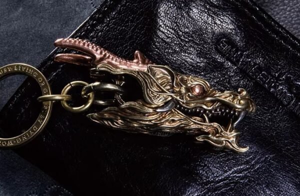 The Dragon Head Keychain – Handcrafted Solid Brass Clip