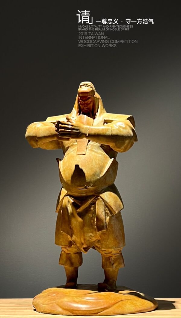 Guan Yu – The Warrior’s Bow, Handcrafted Solid Bronze Sculpture, “When the Sword Is Sheathed”