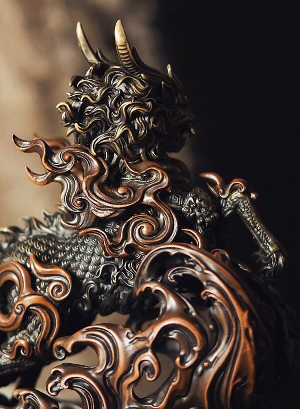 The Qilin – Handcrafted Solid Bronze Sculpture, “The Benevolent Beast”