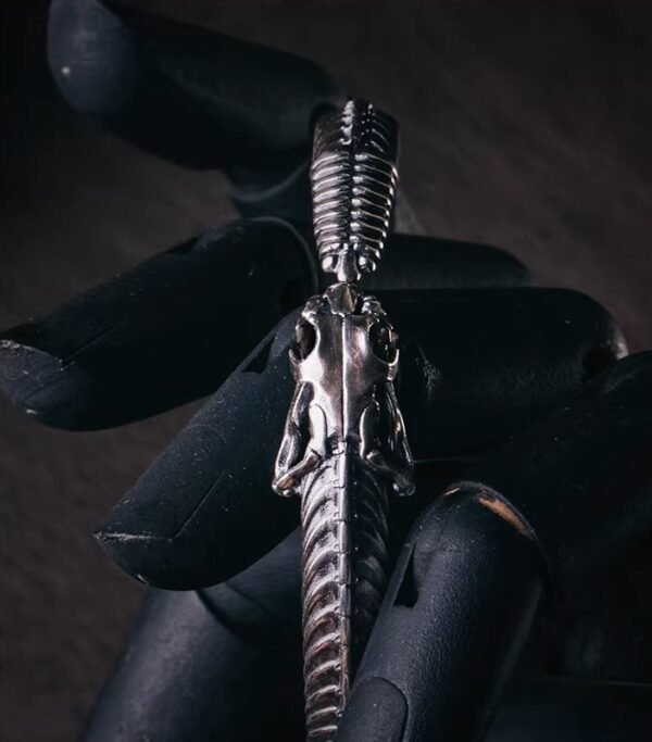 The Serpent Bone Bangle – Handcrafted 925 Sterling Silver Articulated Cuff