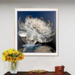 “Luminous Water Lilies” – Handcrafted Solid Brass Chisel-Painted Artwork