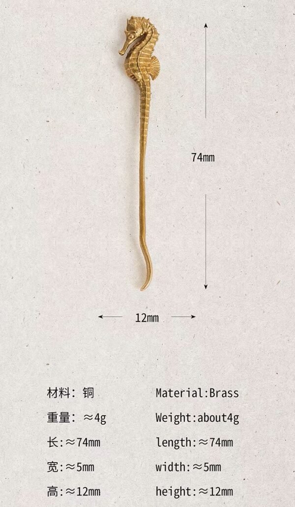 The Seahorse Ear Pick – Handcrafted Solid Brass Miniature Sculpture