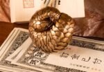 The Pangolin – Handcrafted Solid Bronze Sculpture, “Armored Guardian,” Pocket-Sized Heirloom