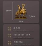 “Three Travelers” – Handcrafted Solid Bronze Sculpture, “The New Rich & The Weight of Belief,” Contemporary Figurative Art