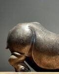 The Rhino – Handcrafted Solid Bronze Sculpture, “The Silent Hero”