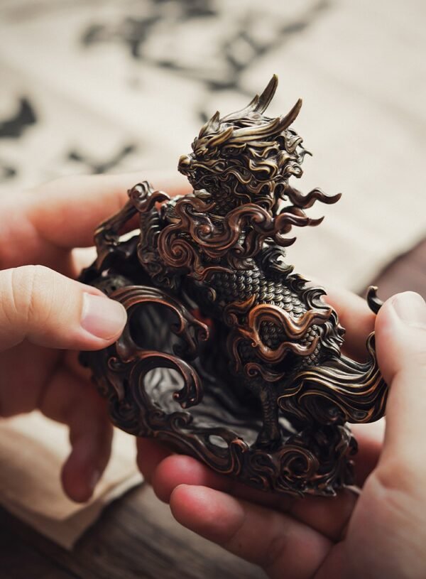 The Qilin – Handcrafted Solid Bronze Sculpture, “The Benevolent Beast”