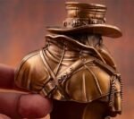 The Plague Doctor – Handcrafted Solid Bronze Sculpture, “Guardian of the Forgotten,” Dark Gothic Art