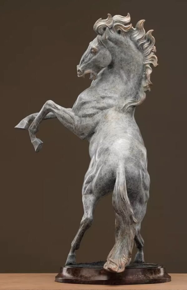 The Rearing Stallion – Handcrafted Solid Bronze Horse Sculpture