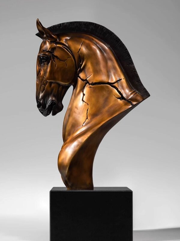 The Horse’s Head – Handcrafted Solid Brass Sculpture, “Spirit of the Steed”