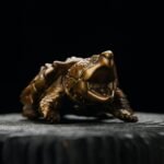 The Alligator Snapping Turtle – Handcrafted Solid Bronze Sculpture, “The Ancient Angler,” Pocket-Sized Prehistoric Predator