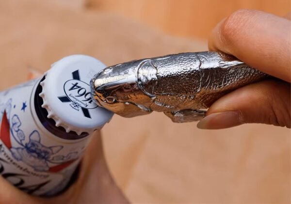 The Dunkleosteus Bottle Opener – Handcrafted Stainless Steel Prehistoric Sculpture