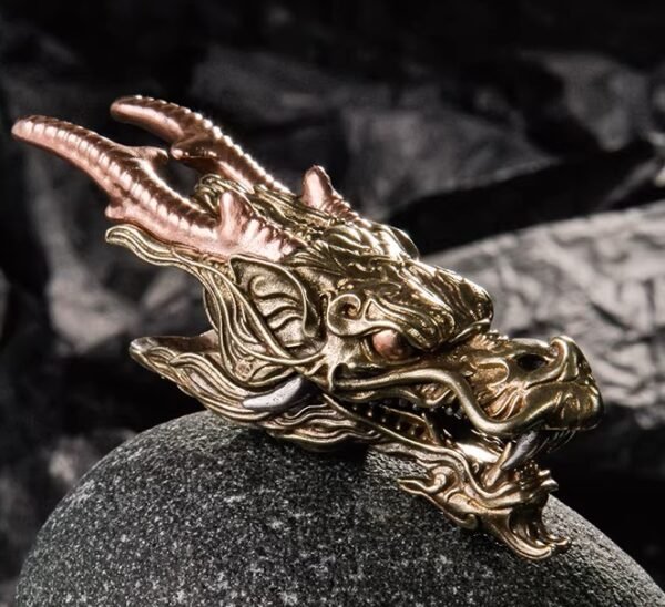 The Dragon Head Keychain – Handcrafted Solid Brass Clip