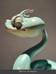The Zodiac Serpent – Handcrafted Solid Bronze Sculpture, “The Charming Trickster”