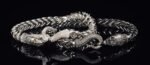 The Ouroboros Serpent Bracelet – Handcrafted 925 Sterling Silver & 18K Gold Infinity Cuff