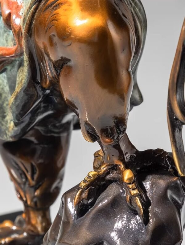 "A Great Start to Work" – Handcrafted Solid Brass Rooster Sculpture