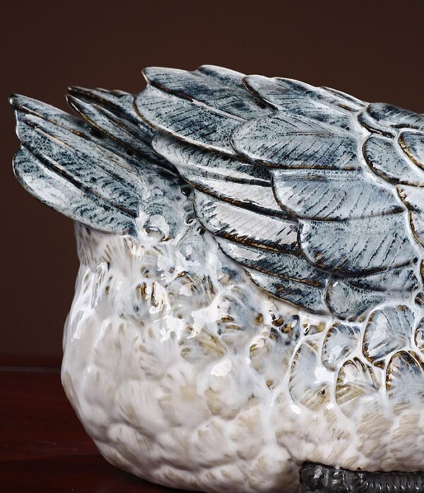 The Fortunate Geese – Handcrafted Shiwan Ceramic Sculpture, “Noble Companions,” National Intangible Cultural Heritage