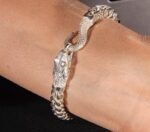 The Ouroboros Serpent Bracelet – Handcrafted 925 Sterling Silver & 18K Gold Infinity Cuff