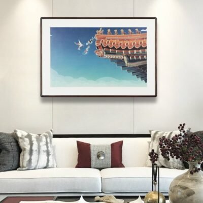 “Auspicious Birds” – Handcrafted Solid Brass Chisel-Painted Wall Art, Traditional Chinese Architectural Motif