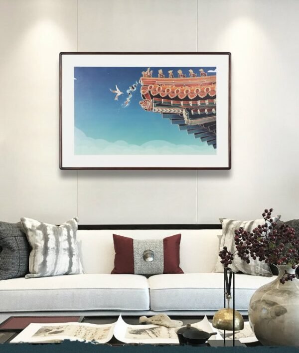 “Auspicious Birds” – Handcrafted Solid Brass Chisel-Painted Wall Art, Traditional Chinese Architectural Motif