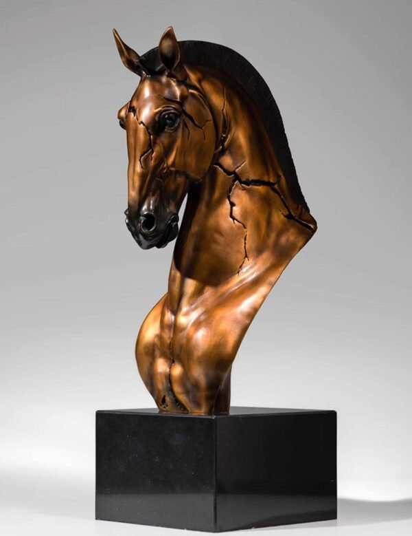 The Horse’s Head – Handcrafted Solid Brass Sculpture, “Spirit of the Steed”