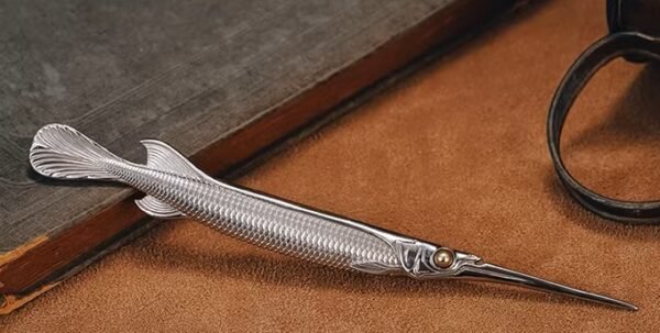 The Swordfish Tea Knife – Handcrafted Stainless Steel & Brass Dual-Purpose Tea Pick & Scoop