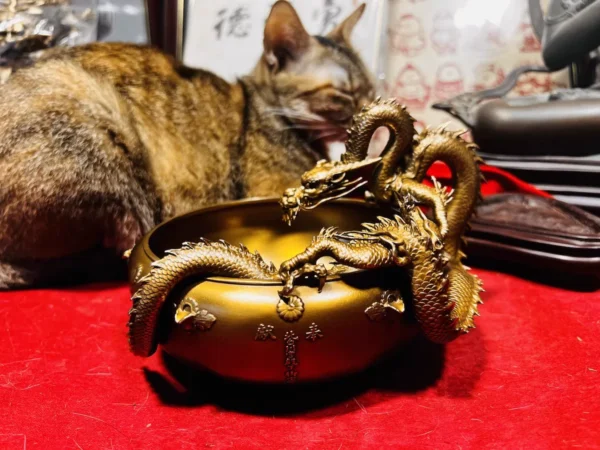 The Tokugawa Ieyasu Dragon Basin Bronze Sculpture