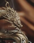 The Dragon of the Roaring Sea – Handcrafted Solid Bronze Incense Burner, “The Dragon Rises from the Deep”