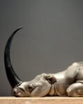 The Rhino – Handcrafted Solid Bronze Sculpture, “The Silent Hero”