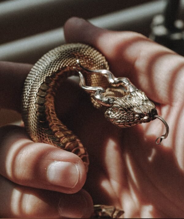 The Ouroboros Incense Burner – “Land of Annihilation,” Handcrafted Solid Bronze & Marble Sculptural Censer