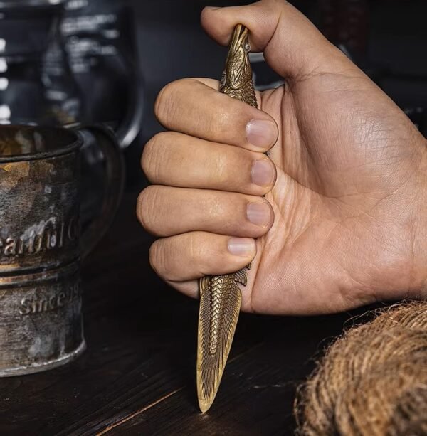 The Polypterus Tea Knife – Handcrafted Solid Brass or White Copper Cha Dao