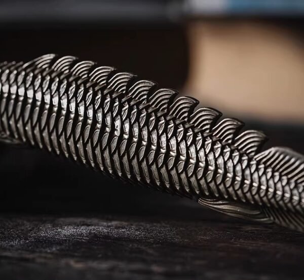 The Polypterus Tea Knife – Handcrafted Solid Brass or White Copper Cha Dao