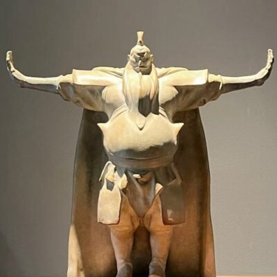 Cao Cao (曹操) – Handcrafted Solid Brass Sculpture, “The Weight of Destiny,” Historian, Poet & Strategist, Museum-Quality Casting