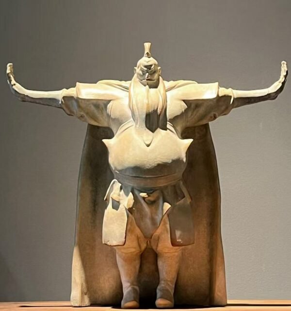 Cao Cao (曹操) – Handcrafted Solid Brass Sculpture, “The Weight of Destiny,” Historian, Poet & Strategist, Museum-Quality Casting